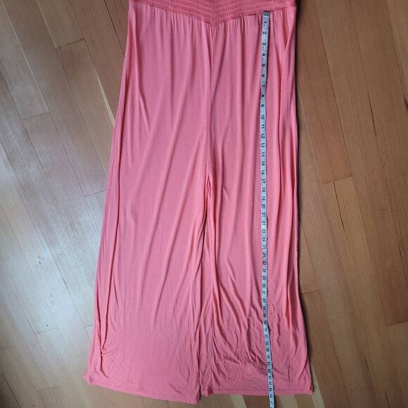 NWT lascana jumpsuit sleeveless wide leg salmon size 14 summer beachy - Picture 13 of 16